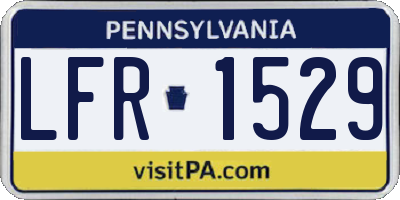 PA license plate LFR1529