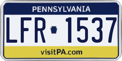 PA license plate LFR1537