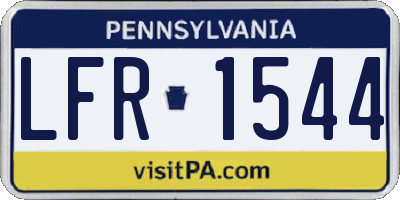 PA license plate LFR1544