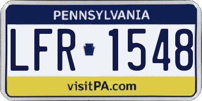 PA license plate LFR1548