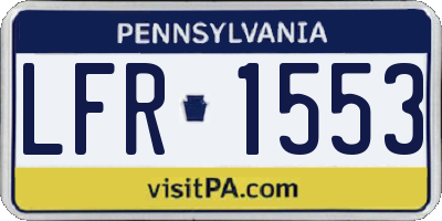PA license plate LFR1553