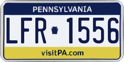 PA license plate LFR1556