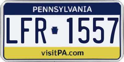 PA license plate LFR1557
