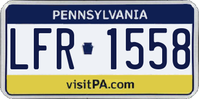 PA license plate LFR1558