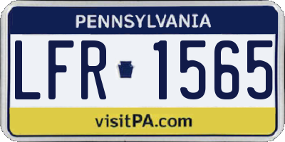 PA license plate LFR1565