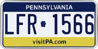 PA license plate LFR1566