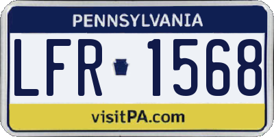 PA license plate LFR1568