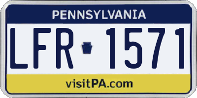 PA license plate LFR1571