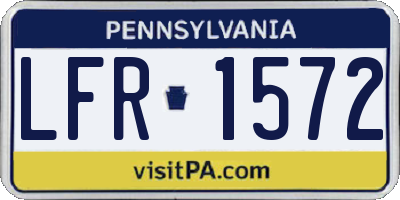 PA license plate LFR1572