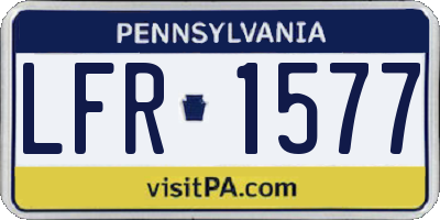 PA license plate LFR1577