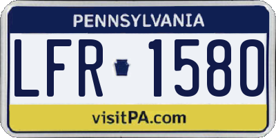 PA license plate LFR1580