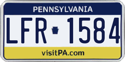PA license plate LFR1584