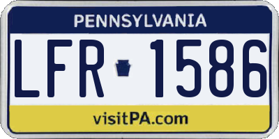 PA license plate LFR1586