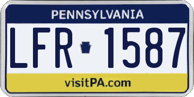 PA license plate LFR1587