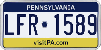 PA license plate LFR1589