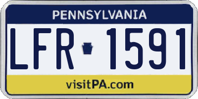 PA license plate LFR1591