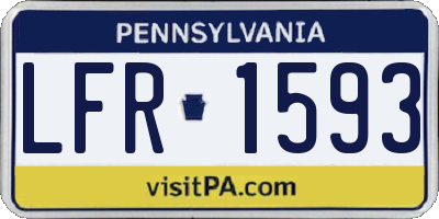 PA license plate LFR1593