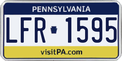 PA license plate LFR1595