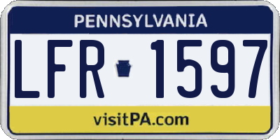 PA license plate LFR1597