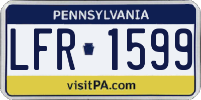 PA license plate LFR1599