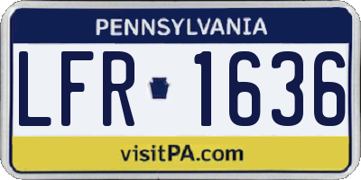 PA license plate LFR1636