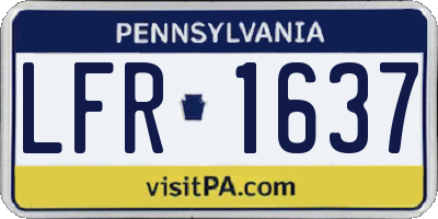 PA license plate LFR1637