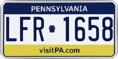 PA license plate LFR1658