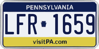 PA license plate LFR1659