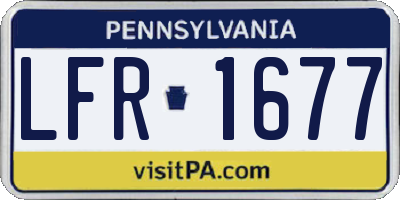 PA license plate LFR1677