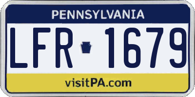PA license plate LFR1679