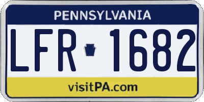 PA license plate LFR1682