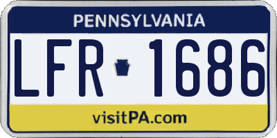 PA license plate LFR1686
