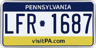 PA license plate LFR1687