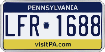 PA license plate LFR1688