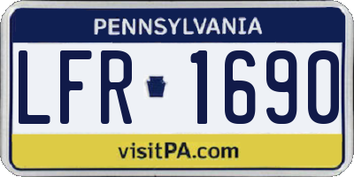 PA license plate LFR1690