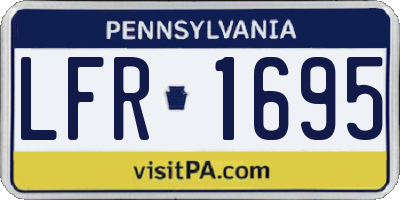 PA license plate LFR1695