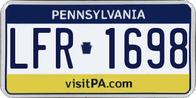 PA license plate LFR1698
