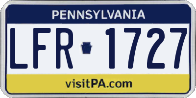 PA license plate LFR1727