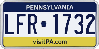PA license plate LFR1732