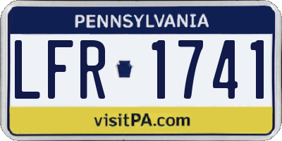 PA license plate LFR1741