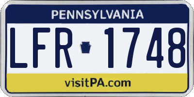 PA license plate LFR1748