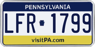 PA license plate LFR1799