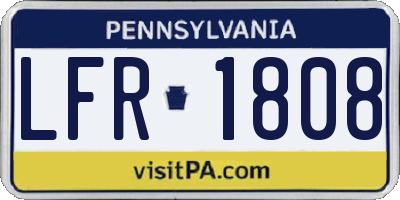 PA license plate LFR1808
