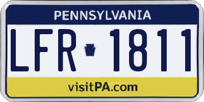 PA license plate LFR1811