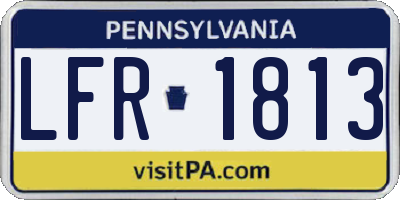 PA license plate LFR1813
