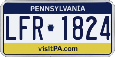 PA license plate LFR1824