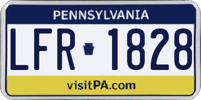 PA license plate LFR1828