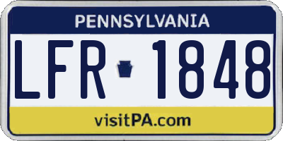 PA license plate LFR1848