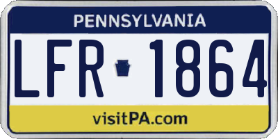 PA license plate LFR1864
