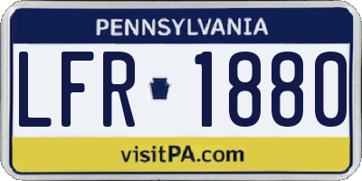 PA license plate LFR1880